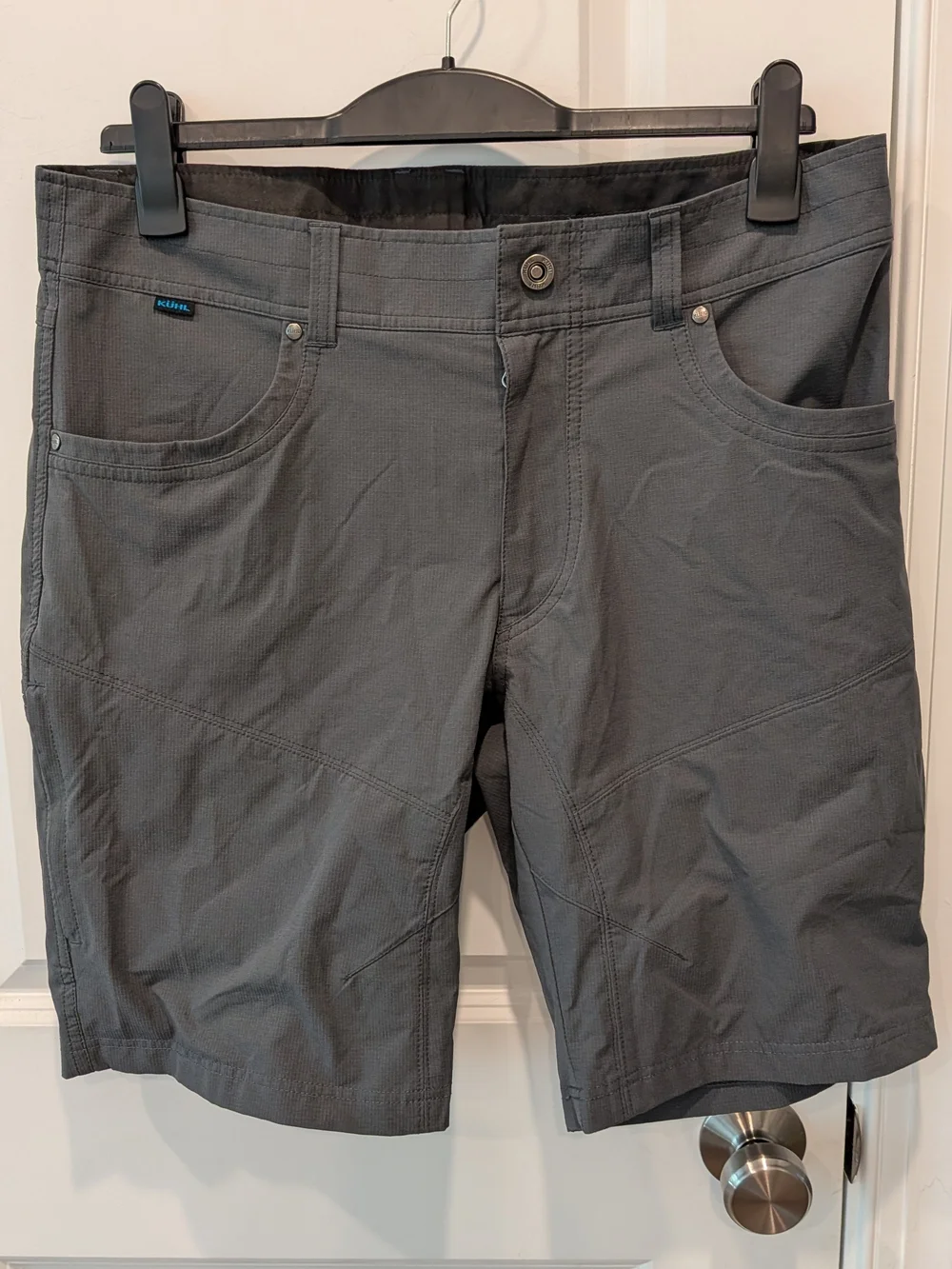 Kuhl Cargo Shorts 36 Silencr Kargo Gray carbon Lightweight softshell stretch UV